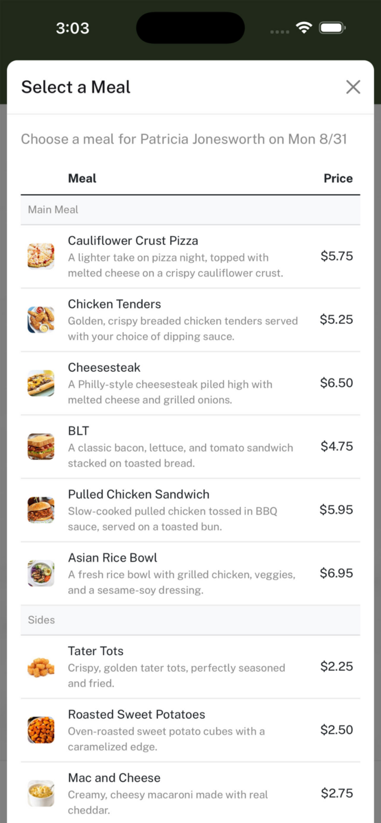 Gill Grilling Schools - Menu
