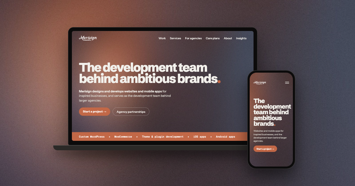 Holy Crap!!! A newly redesigned Merisign site. It's about time.